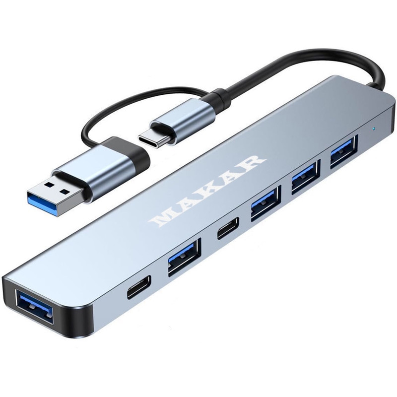 هاب 7 پورت USB 2.0 و USB 3.0 ماکار مدل 7in1 MK-HU243
