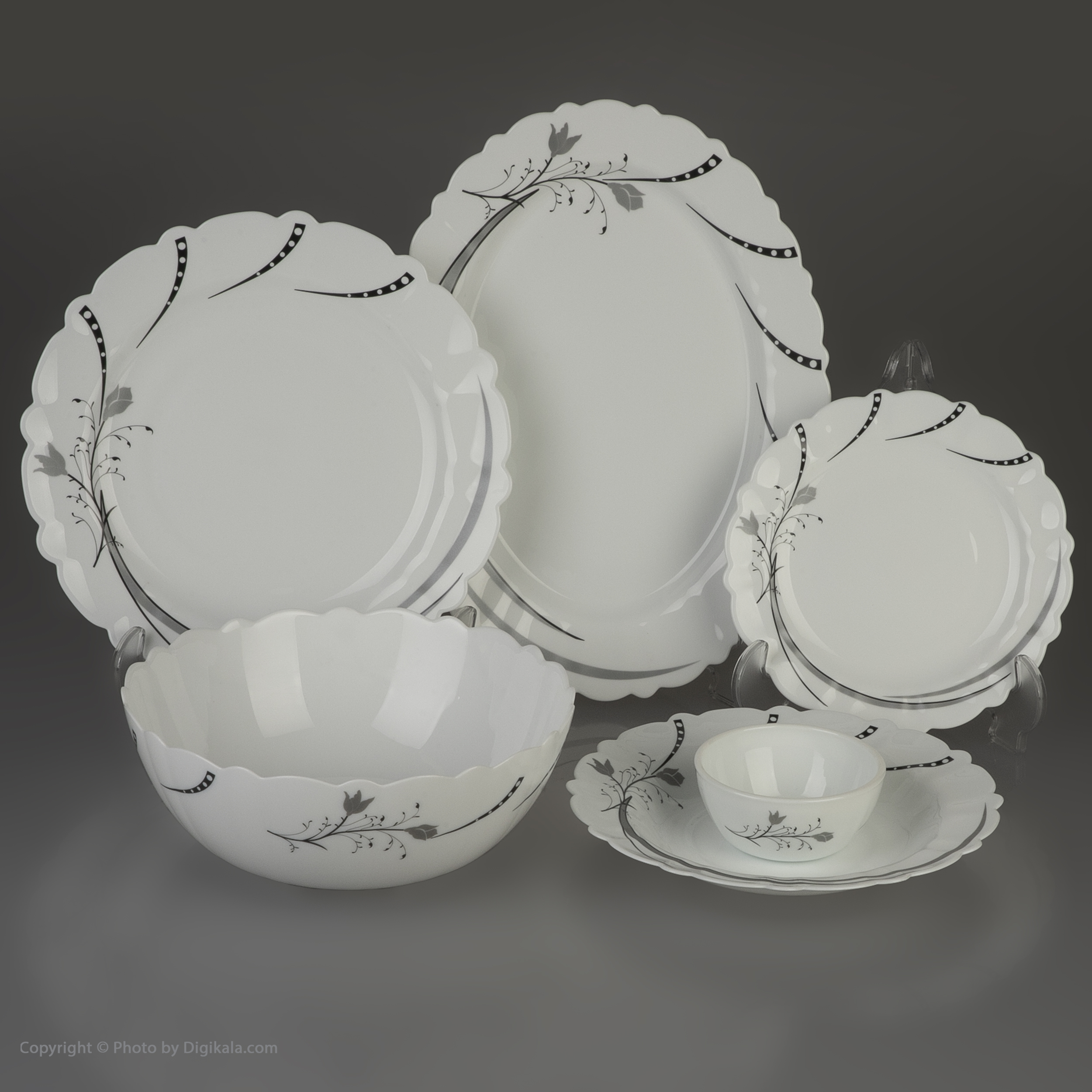 سرویس 26 پارچه اپال طرح دایره مدل ژولین