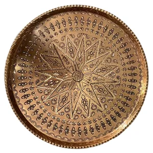 سینی مسی مدل الماس تراش بته ترمه