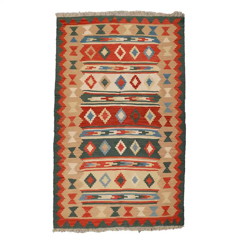 گلیم دستبافت دو و نیم متری مدل قشقایی کد 40101206