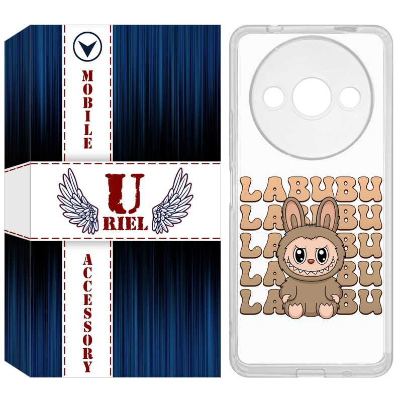 کاور یوریل مدل Clear کد 134 طرح لبوبو Labubu مناسب برای گوشی موبایل شیائومی Redmi A3 / A3x