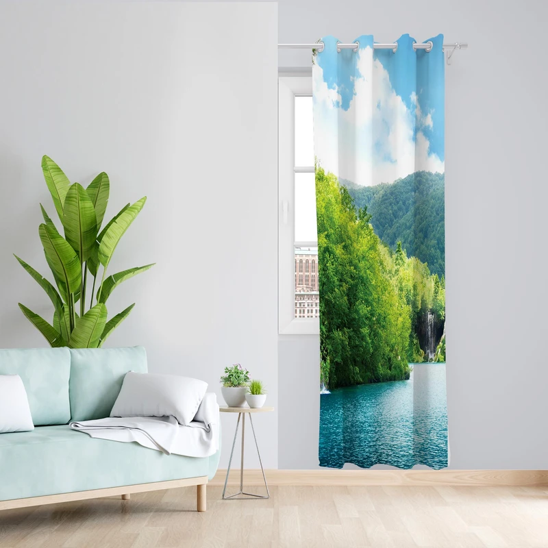 پرده مدل مخمل پانچی کد 1207 سایز 140x200 سانتی متر