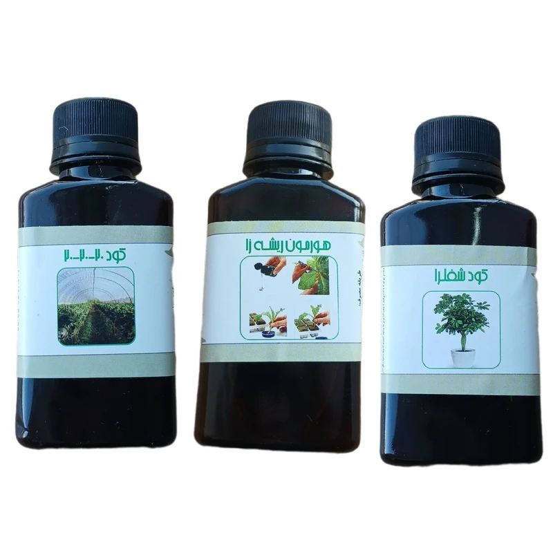 کود مایع کامل سه بیست و شفلرا و هورمون ریشه زا مدل life drop حجم 110 میلی لیتر بسته 3 عددی