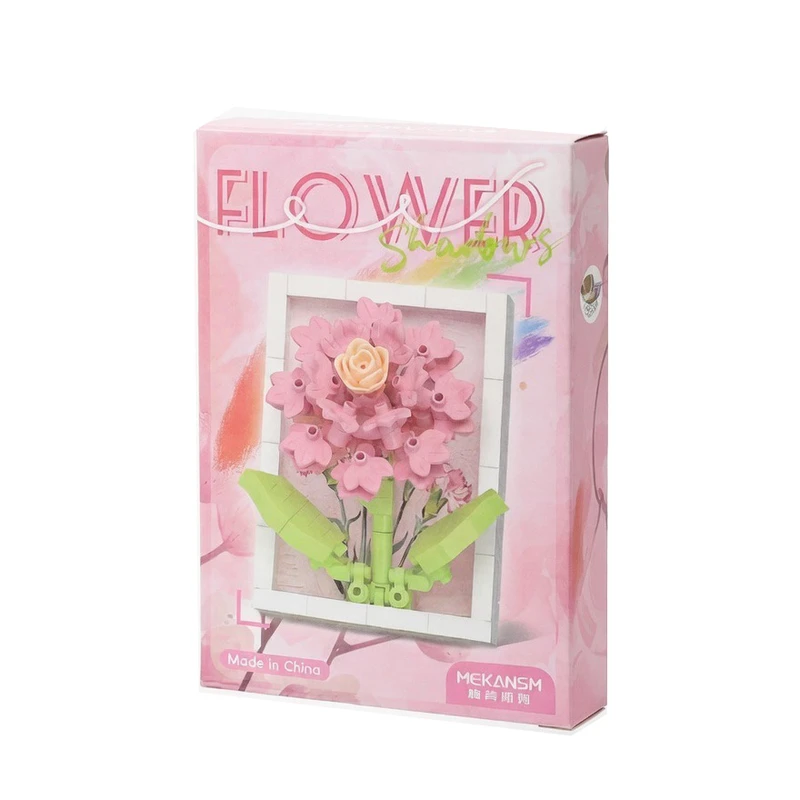 ساختنی 153 تکه فلاور شادو مدل گل رز صورتی کد 441