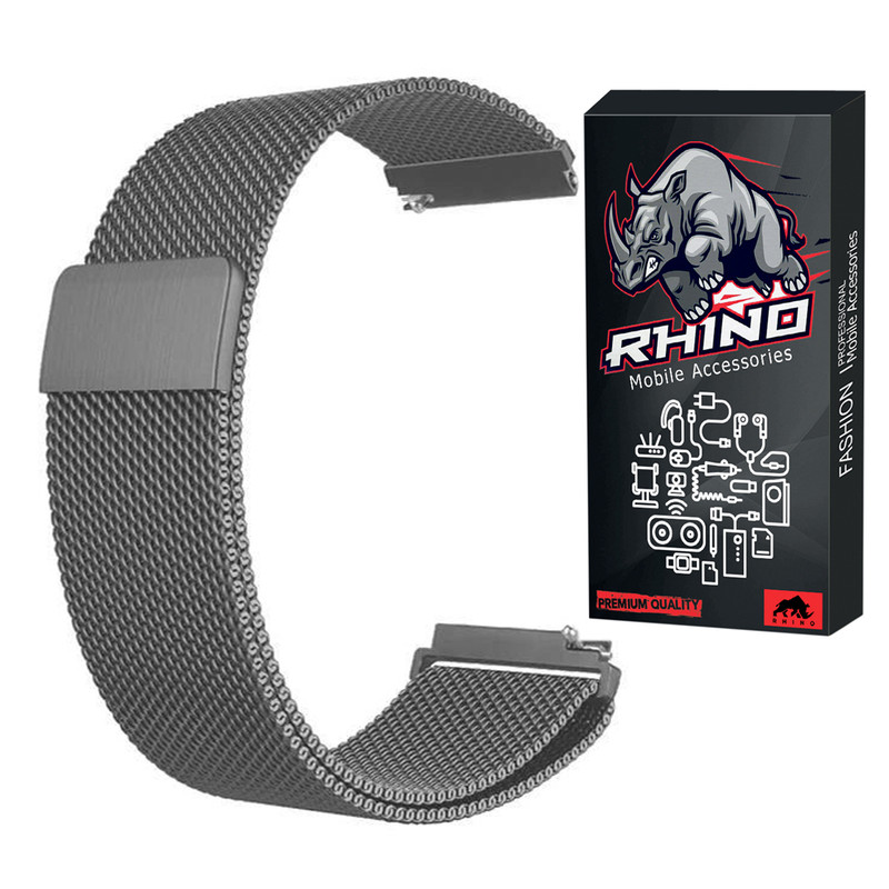 تصویر بند راینو مدل R-Milanese مناسب برای ساعت هوشمند سامسونگ Galaxy Watch Active2 44mm Leatherband Smart