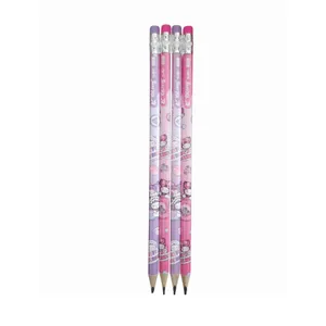 مداد مشکی یالونگ مدل سه گوش طرح کرومی اسموتی کد mn11 بسته 4 عددی