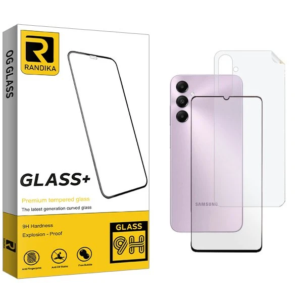 محافظ صفحه نمایش شیشه ای راندیکا مدل RK مناسب برای گوشی موبایل سامسونگ Galaxy A15  به همراه محافظ پشت گوشی