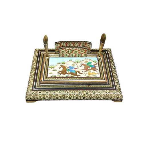 قلمدان خاتم کاری مدل اساطیری کد 1