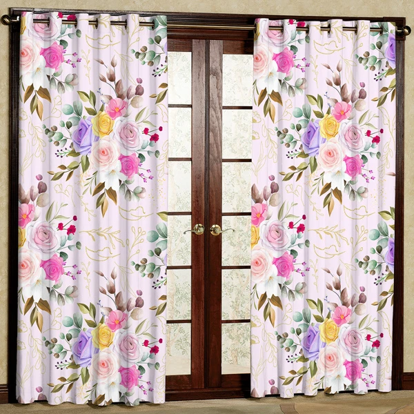 پرده مدل چاپی هازان پانچی کد438 سایز 200x140 سانتی متر