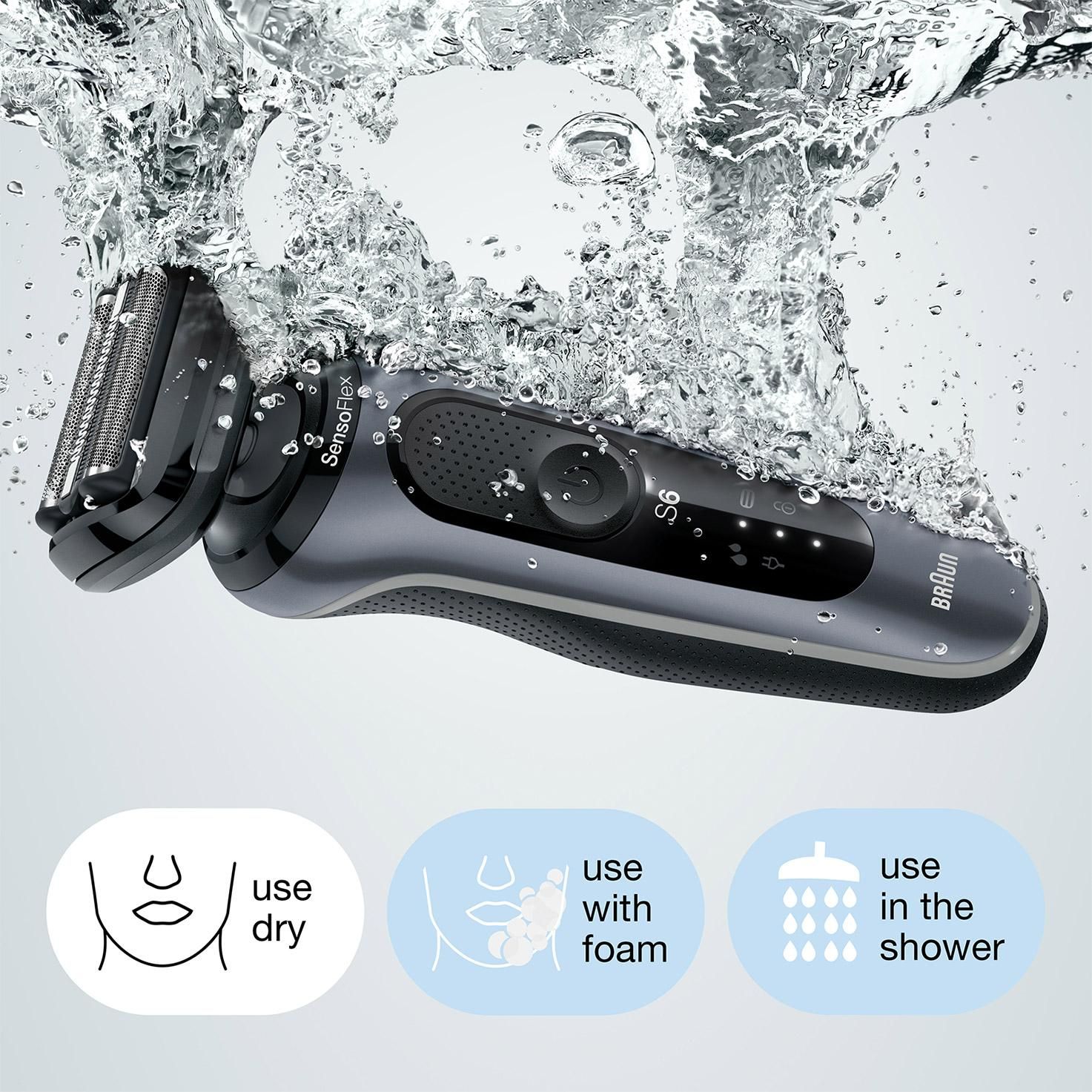 ماشین اصلاح موی صورت شارژی براون مدل series6 61N1000s -  - 5
