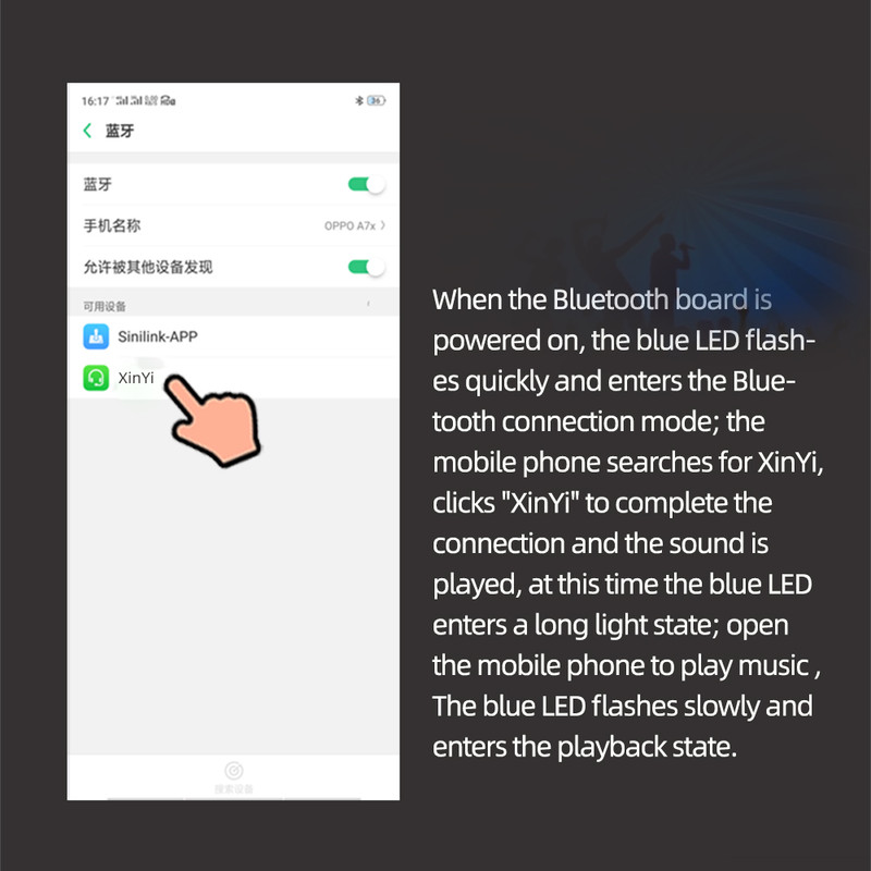 ماژول آمپلی فایر بلوتوثی سینیلینک مدل 2x50w کد usb_c