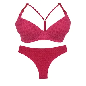 ست شورت و سوتین زنانه مدل آنا لیزری رنگ سرخابی