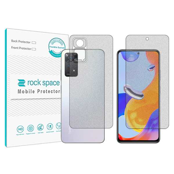 محافظ صفحه نمایش مات راک اسپیس مدل HyMTT مناسب برای گوشی موبایل شیائومی Redmi Note 11 Pro+ 5G(India) به همراه محافظ پشت گوشی
