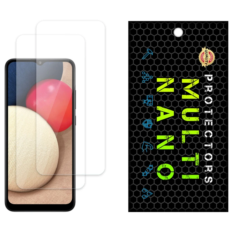 محافظ صفحه نمایش شفاف مولتی نانو مدل X-S2N مناسب برای گوشی موبایل سامسونگ Galaxy A02S بسته دو عددی