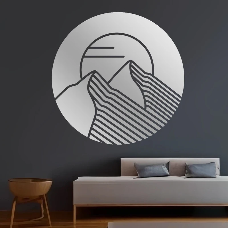 آینه پلکسی گلس مدل دکوراتیو کد N79 مجموعه 23 عددی