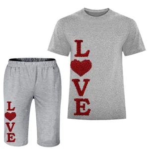 ست تی شرت و شلوارک مردانه مدل A65 LOVE