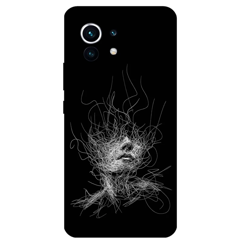 کاور مگافون طرح اسکچ صورت مدل 7423 مناسب برای گوشی موبایل شیائومی Mi 11