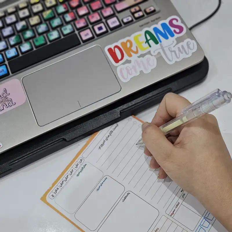 کاغذ رنگی یادداشت مدل تودولیست طرح برنامه ریزی پلنر