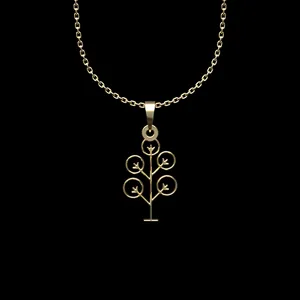 گردنبند طلا 18 عیار زنانه مدوپد مدل درخت کد L2-1-1019