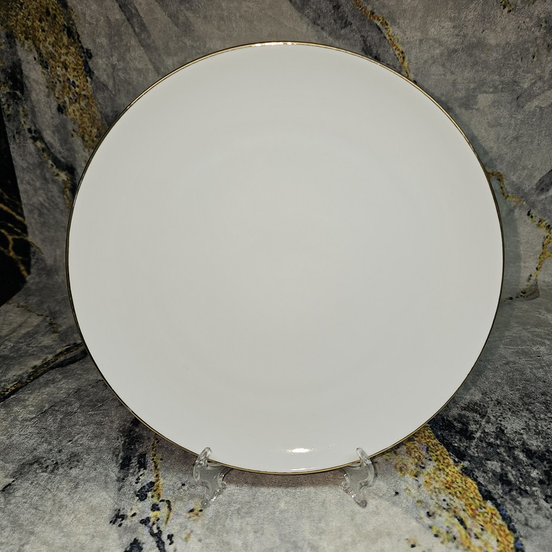 بشقاب غذاخوری مدل تخت 25 خط طلا کد 360012 مجموعه 6 عددی