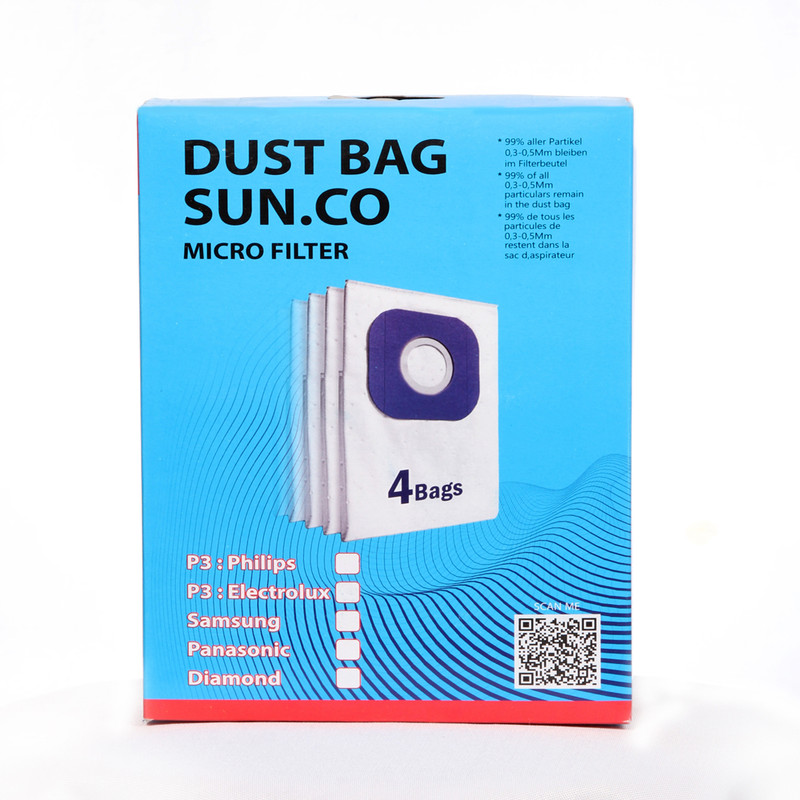 پاکت جاروبرقی سانکو کد B6 بسته 4 عددی مناسب برای جارو برقی پاناسونیک پاکت جاروبرقی سانکو کد B6 بسته 4 عددی مناسب برای جارو برقی پاناسونیک