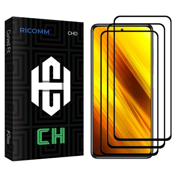 محافظ صفحه نمایش مات ریکام مدل CH glass مناسب برای گوشی موبایل شیائومی Poco X3 بسته سه عددی