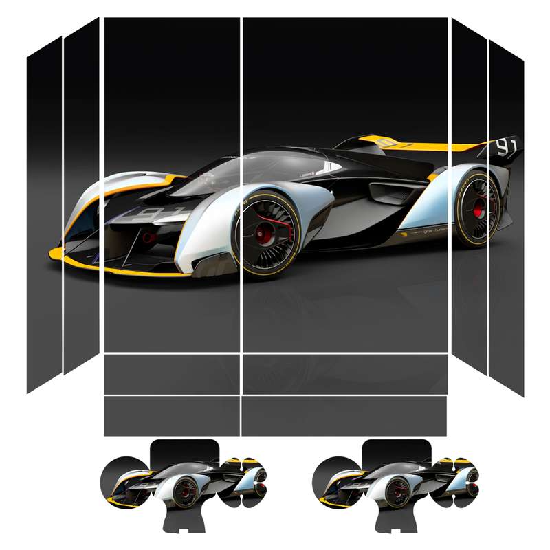 برچسب کنسول بازی مدل car کد 134 مجموعه 12 عددی