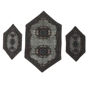 ست سه تیکه رومیزی ترمه مدل نسترن