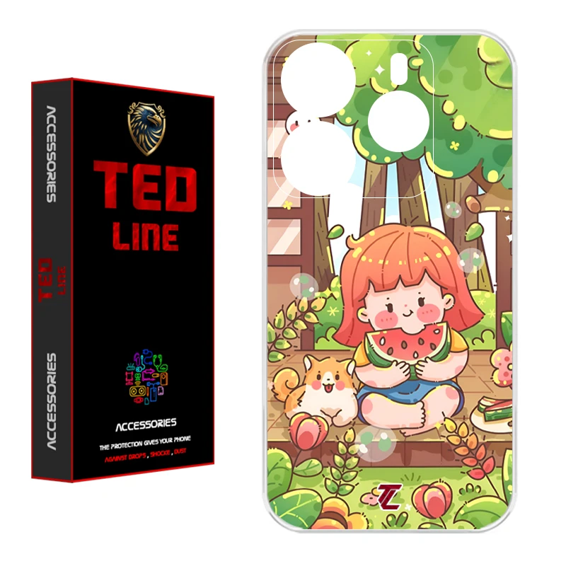 کاور تدلاین طرح دختر هندونه ای کد 1180 مناسب برای گوشی موبایل شیائومی Redmi Note 14 4G