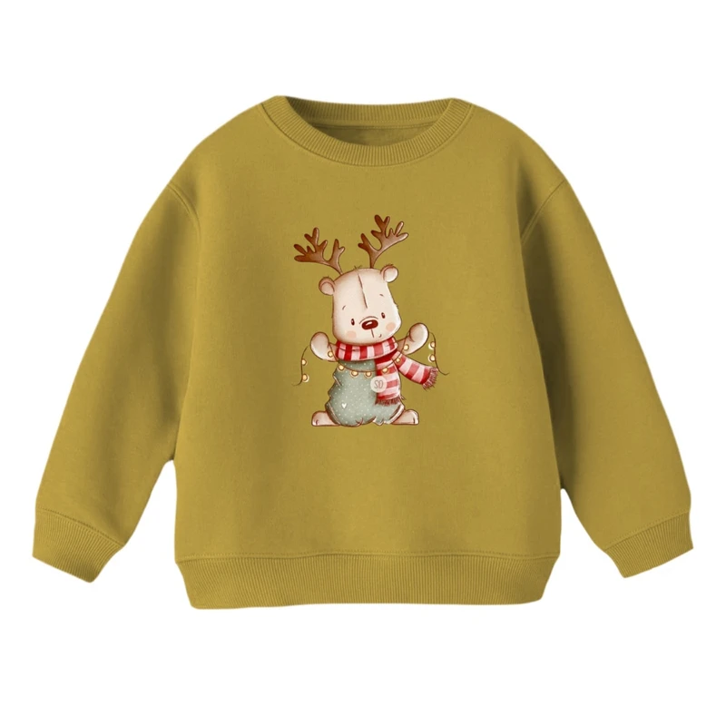 سویشرت بچگانه مدل گوزن و شال گردن