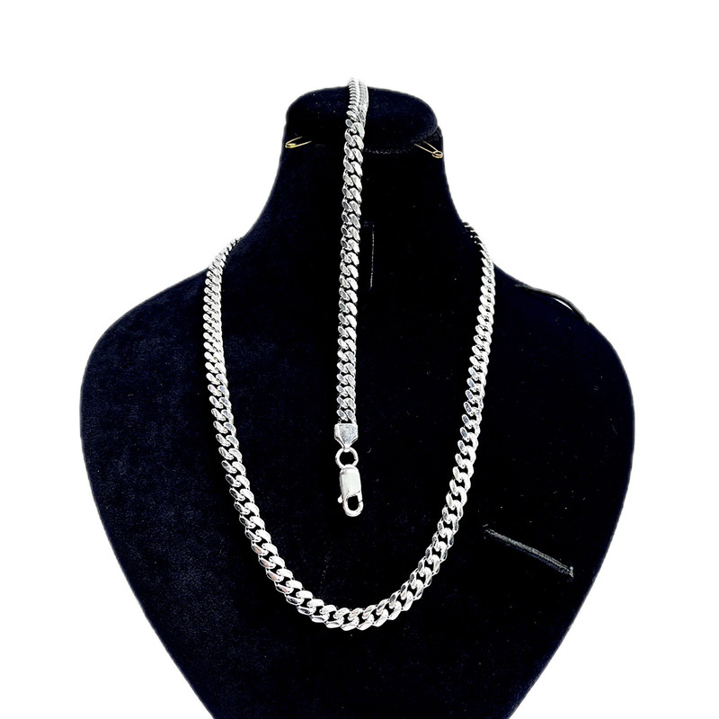 نیم ست نقره مردانه مدل آینه ای