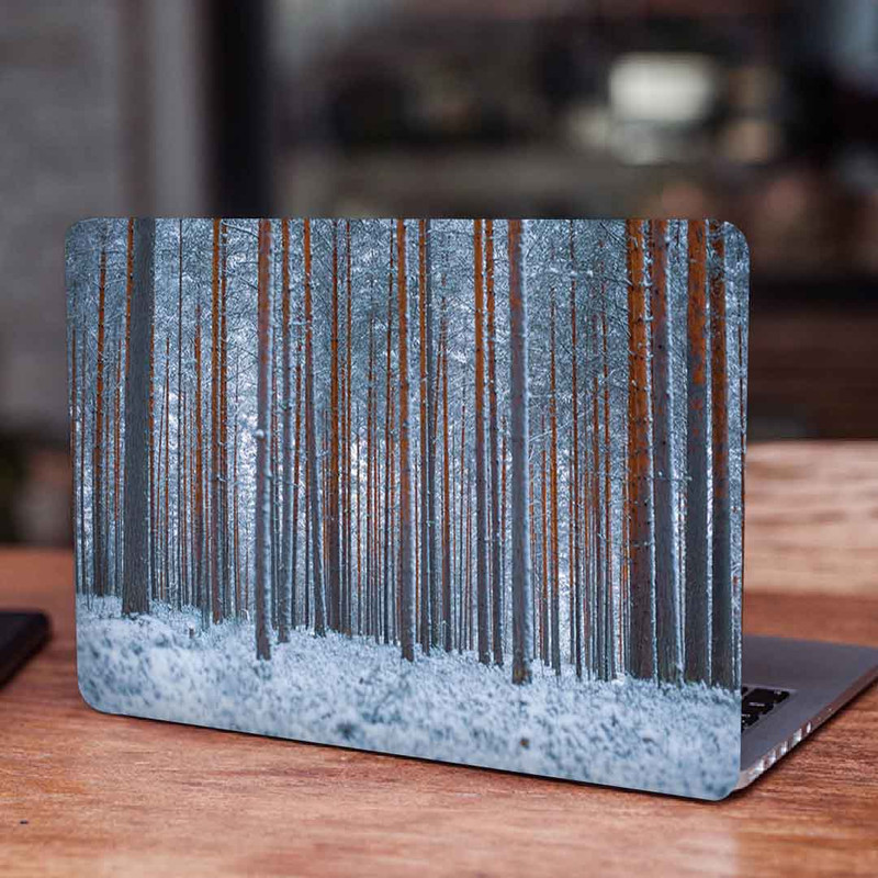 استیکر لپ تاپ طرح forest trees winter کد P-769 مناسب برای لپ تاپ 15.6 اینچ