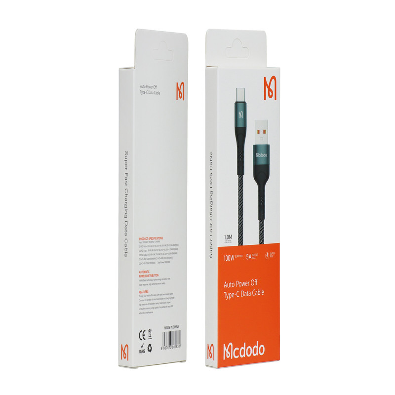 کابل تبدیل USB به USB-C مک دودو مدل CA-3731 طول 1 متر