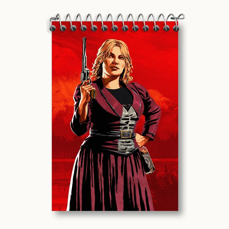 دفتر یادداشت 50 برگ خندالو مدل بازی رد دد (Read dead) کد F739