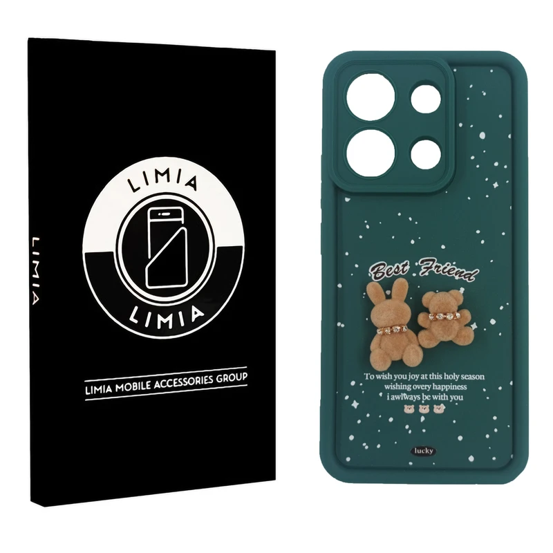 کاور لیمیا مدل فانتزی لنزدار عروسکی طرح سولید برفی مناسب برای گوشی موبایل شیائومی Redmi Note 13 4G