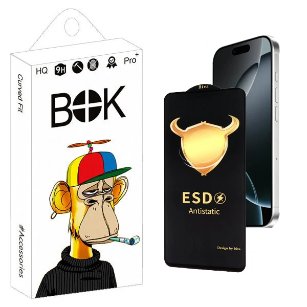 محافظ صفحه نمایش بوک مدل Biva Antistatic Pro  مناسب برای گوشی موبایل اپل iphone 16 pro max