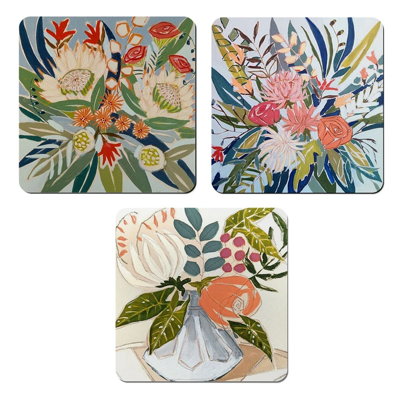 مگنت صباطرح مدل نقاشی گل کد M1310 مجموعه 3 عددی