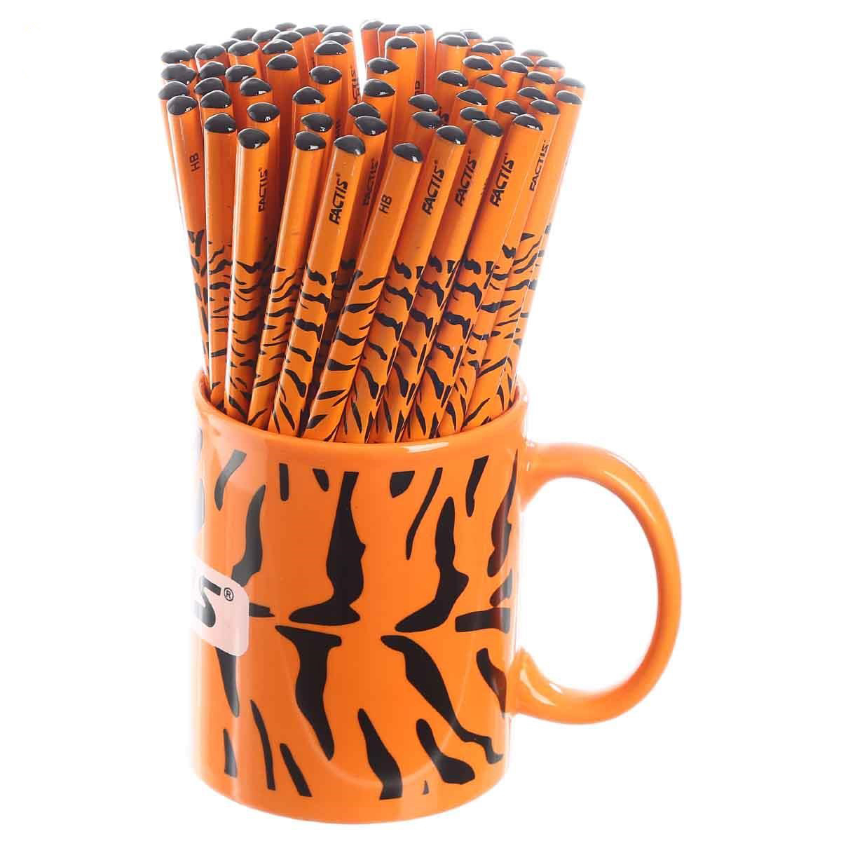 مداد مشکی فکتیس  طرح cheetah بسته 72 عددی