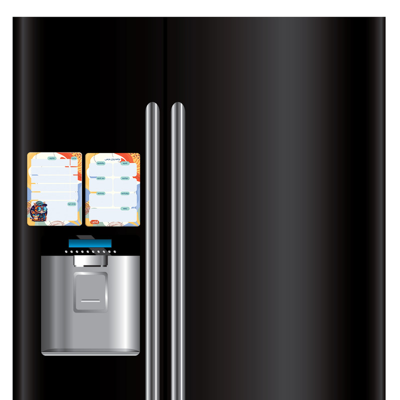 تخته وایت برد لاژید مدل برنامه ریزی درسی سایز 14x18 سانتی متر مجموعه 2 عددی