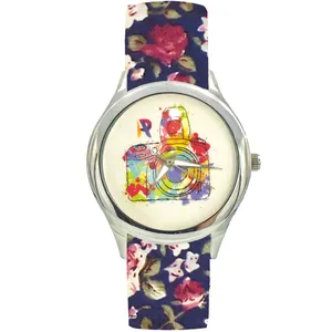 ساعت مچی عقربه ای زنانه مدل بند پارچه ای کد 4104