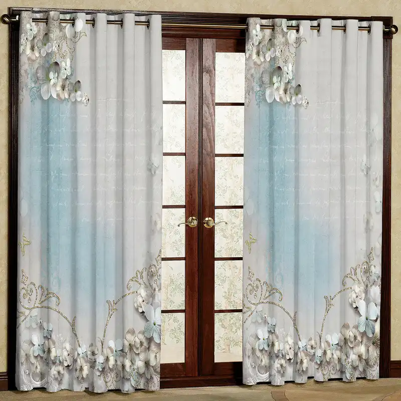 پرده مدل گلدار مخمل پانچی کد 2599 سایز 200x140 سانتی متر