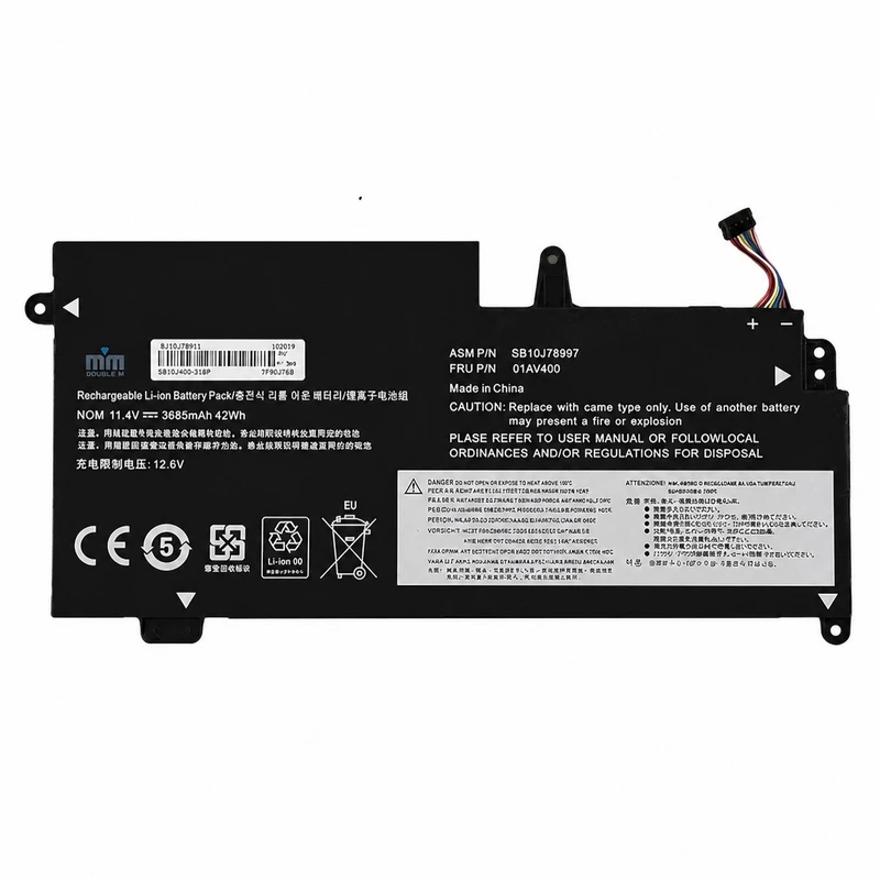 باتری لپ‌تاپ 4 سلولی دابل ام مدل 01AV400 مناسب برای لپ تاپ Thinkpad 13 , ThinkPad New S2		