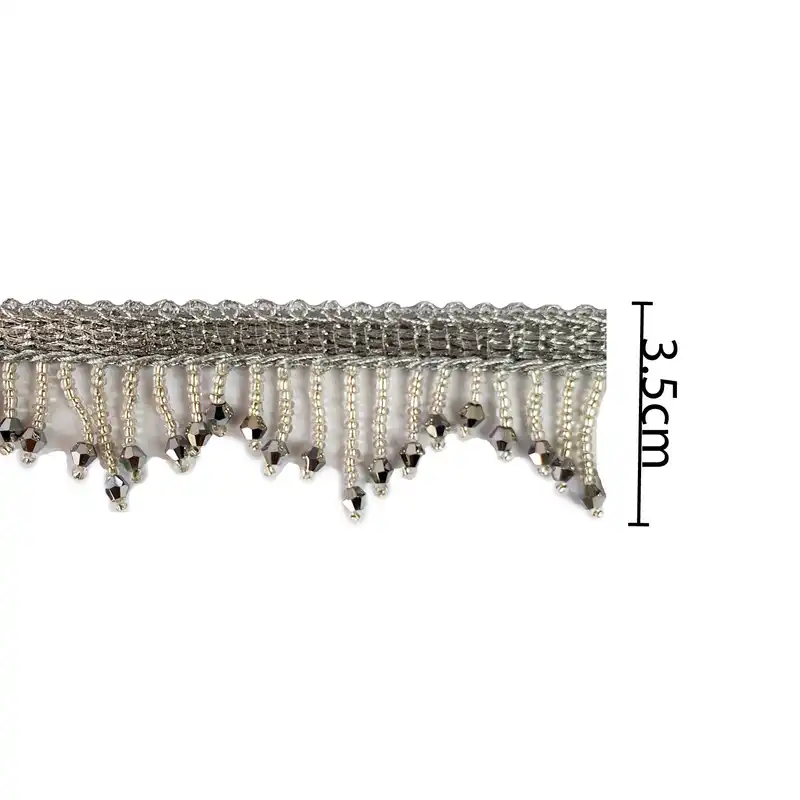 نوار یراق مدل کریستال آویزدار طول یک متر