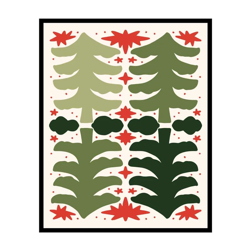 پوستر مدل الگوی درخت سال نو