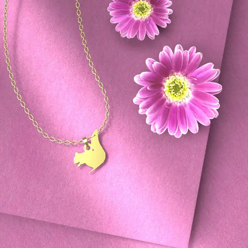 گردنبند طلا 18 عیار زنانه مدوپد مدل سنجاب کد B3-1-1124