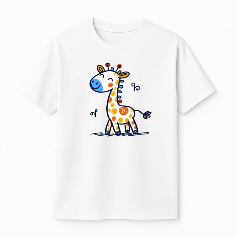 تی‌شرت آستین کوتاه پسرانه مدل زرافه کد v18 