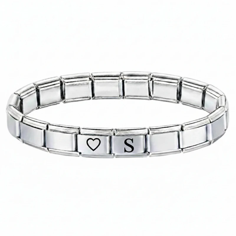 دستبند مدل چارم ایتالیایی حرف S