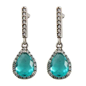 گوشواره نقره زنانه بازرگانی میلادی مدل اشک کد GZN_210