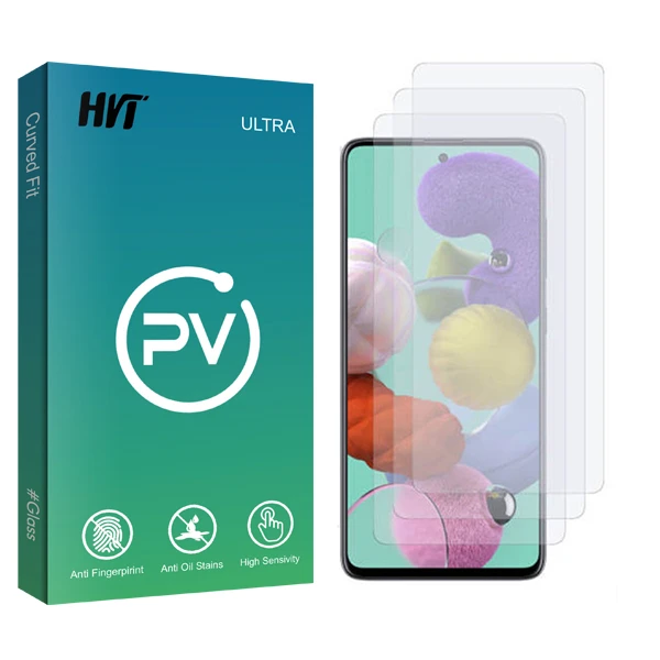 محافظ صفحه نمایش شیشه ای اچ وی تی مدل PV Pro مناسب برای گوشی موبایل سامسونگ Galaxy S21 FE بسته سه عددی