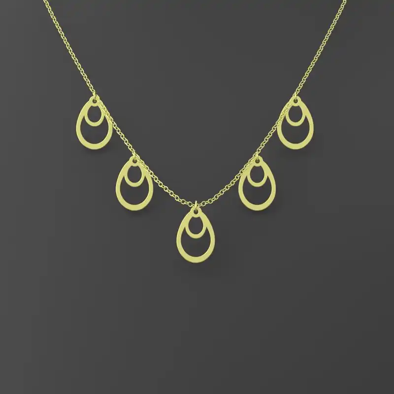 گردنبند طلا 18 عیار زنانه مدوپد مدل هندسی کد RNA11950